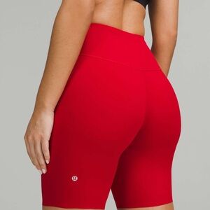 Lululemon Base Pace High Rise Shorts - Red 8”